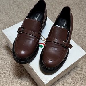 Chic Brown Leather Women's Loafers